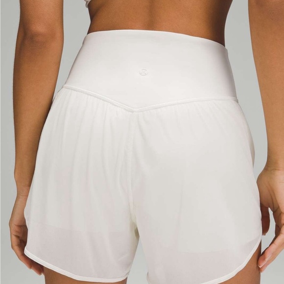 Lululemon Athletica Nulu and Mesh High-Rise Yoga Shorts Bone - Picture 2 of 5